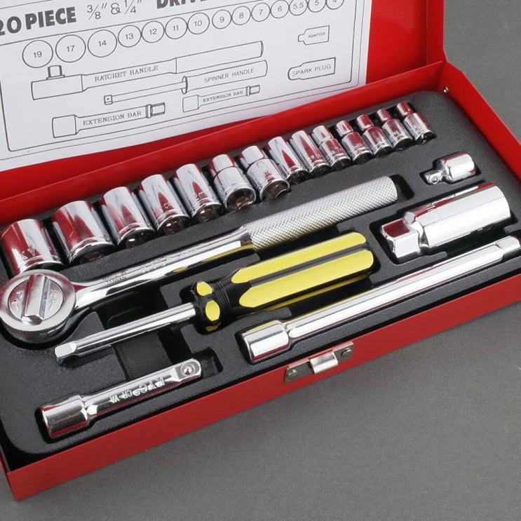 가성비 뛰어난 09통-09TONG 복스세트 복스용품 모음 가정용 산업용 DIY 차량용, 1개, KYC 복스세트 20PCS 3/8 1/4 추천해요 가성비 뛰어난 09통-09TONG 복스세트 복스용품 모음 가정용 산업용 DIY 차량용, 1개, KYC 복스세트 20PCS 3/8 1/4 추천해요