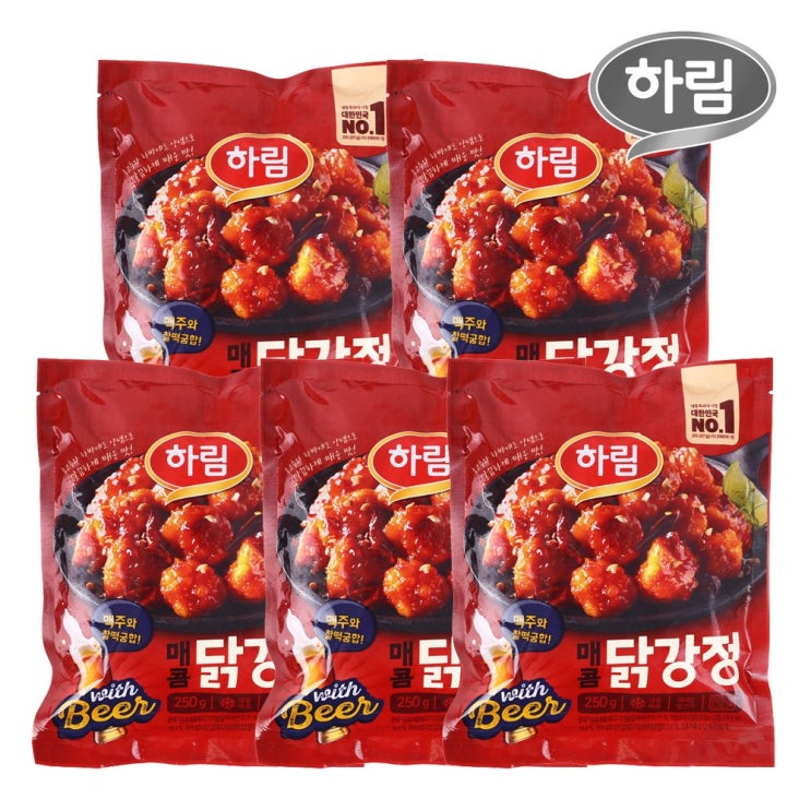 후기가 좋은 하림 매콤닭강정 250g 5봉 추천해요