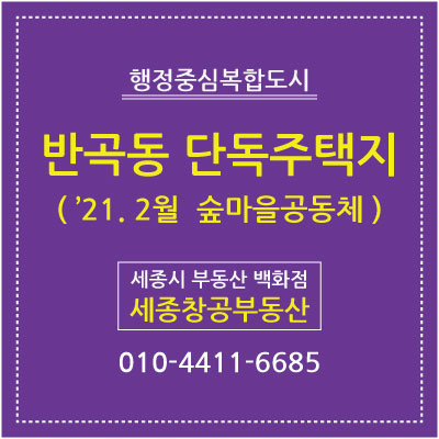  세종시 반곡동 단독주택지 - 숲마을공동체