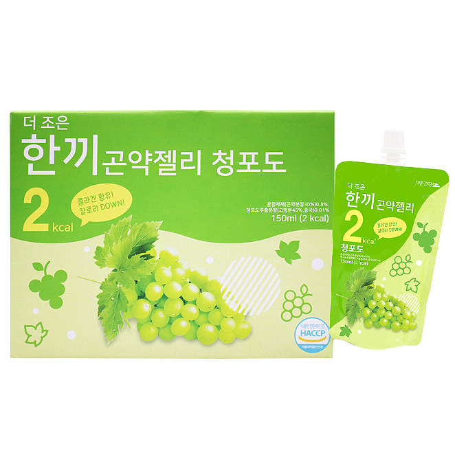 가성비 뛰어난 더존건강 더 조은 한끼 곤약젤리 청포도, 150ml, 10개입(로켓배송) ···