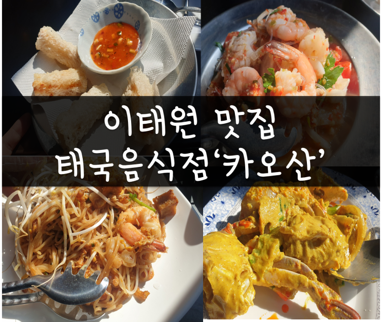 이태원역 맛집, '카오산' 에서 맛있는 태국음식 쳐묵쳐묵, 푸팟퐁커리핵존맛집