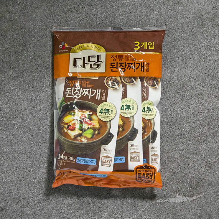 잘팔리는 다담 정통 된장찌개 양념, 140g, 3개입(로켓배송) ···