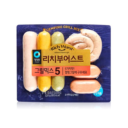 선택고민 해결 리치부어스트 그릴믹스5 320g(5가지맛), 단품, 단품 추천합니다 선택고민 해결 리치부어스트 그릴믹스5 320g(5가지맛), 단품, 단품 추천합니다