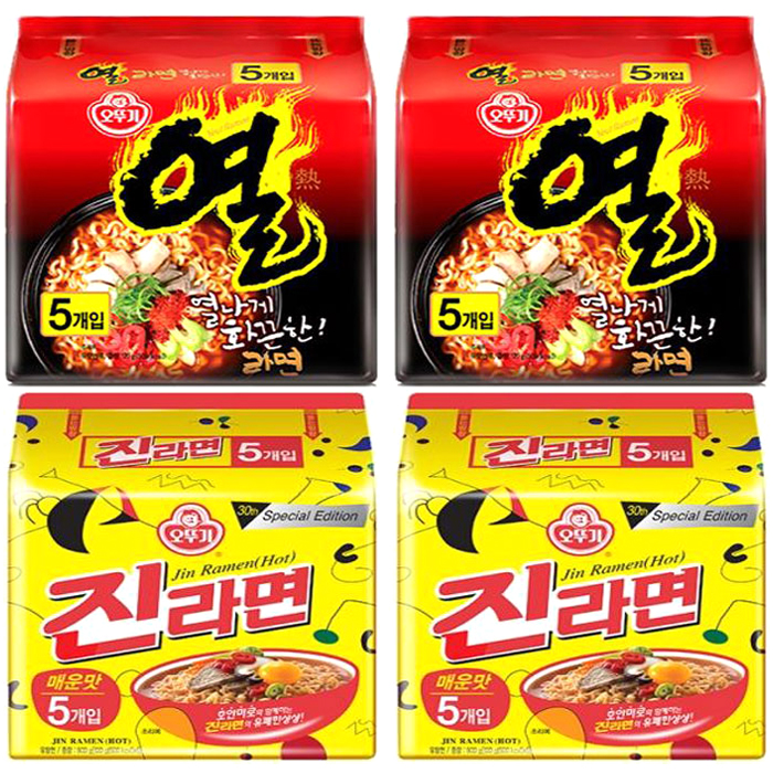 핵가성비 좋은 오뚜기 열라면 10p + 진라면 매운맛 10p, 20개입 추천해요