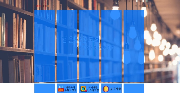  홈페이지형 블로그 투명위젯 만들기 (1단 레이아웃)