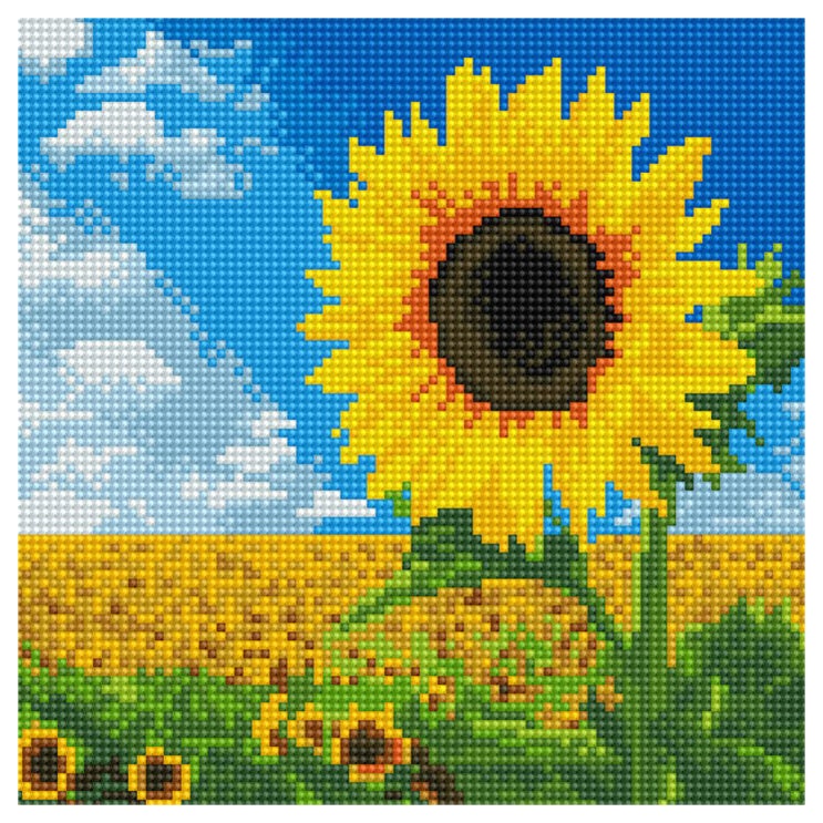 잘나가는 아트조이 DIY 보석십자수 캔버스형 25 x 25 cm, 해바라기 들판, 1세트(로켓배송) 좋아요 잘나가는 아트조이 DIY 보석십자수 캔버스형 25 x 25 cm, 해바라기 들판, 1세트(로켓배송) 좋아요