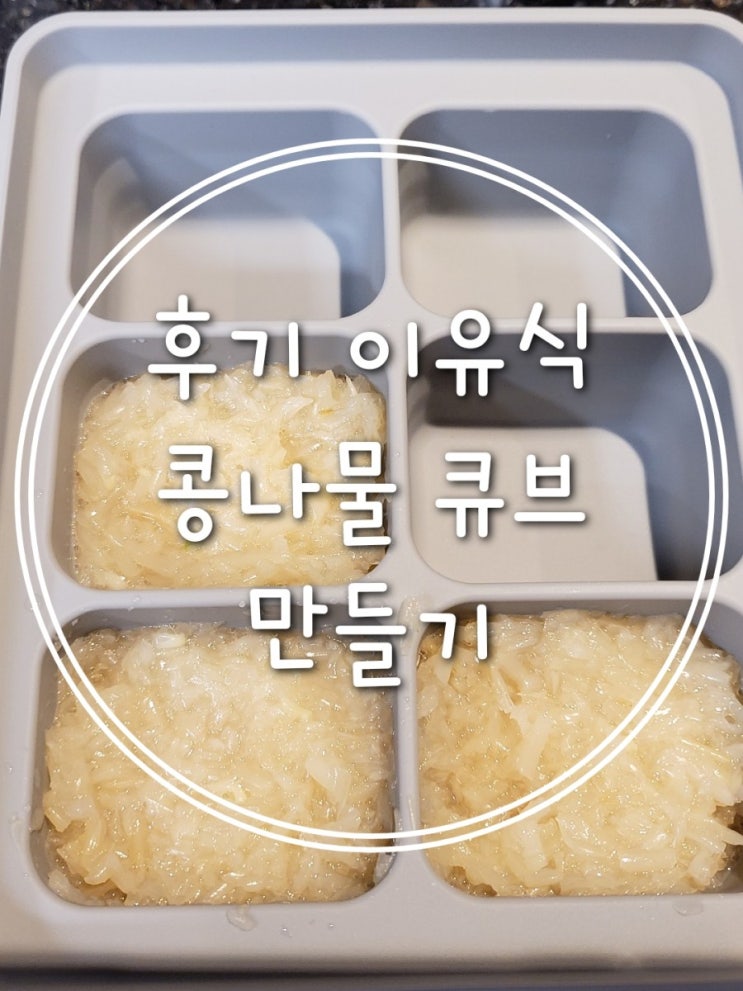  이유식큐브만들기: 콩나물큐브 만들기 및 보관방법