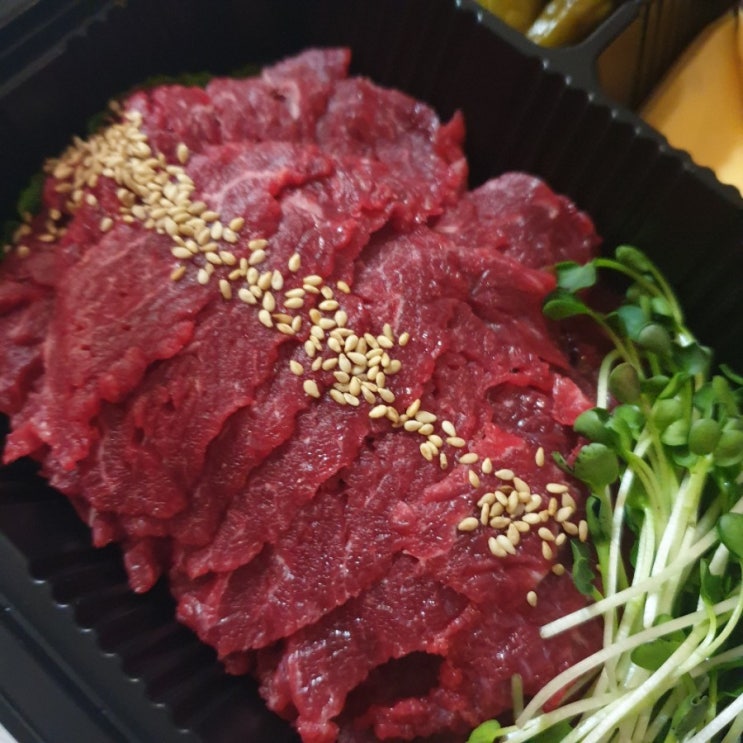  [관평동배달]육회와 육사시미를 한번에~육회한 사시미에서 야식배달~!