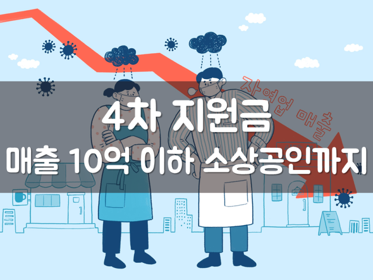  4차 지원금 매출 10억 이하 소상공인까지