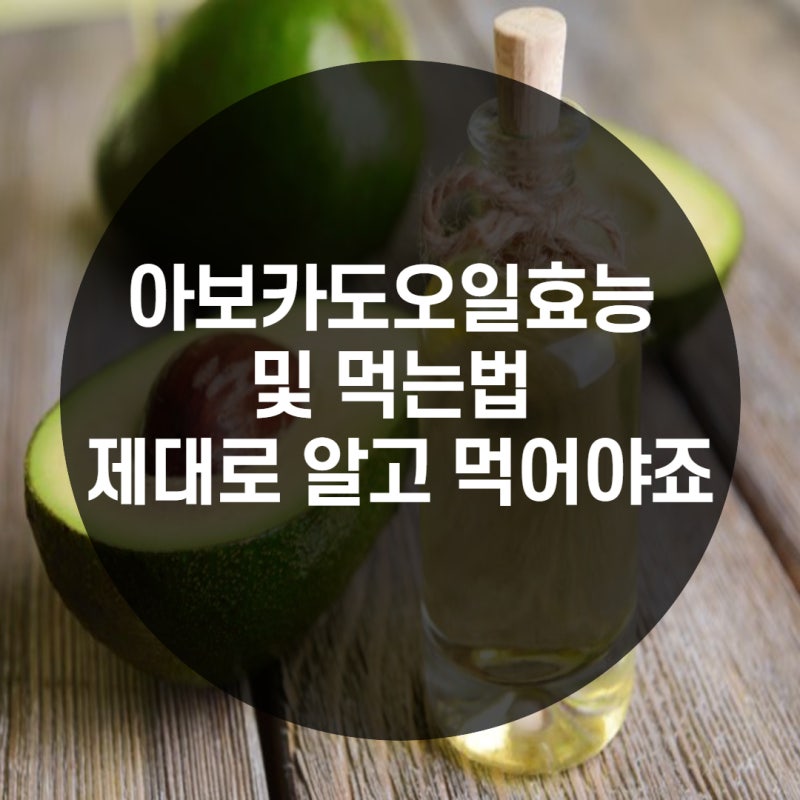 아보카드오일효능 및 먹는법 기똥차게 알려줄게요!