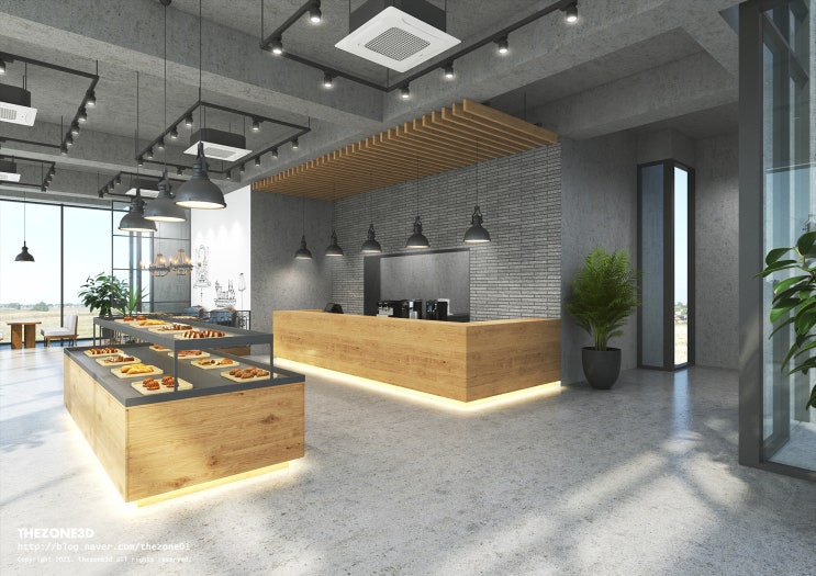  CAFE 카페인테리어투시도, 베이커리카페 3d투시도 인테리어디자인 외주 설계