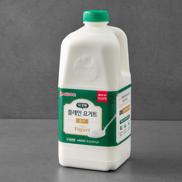 인기있는 서울우유 더 진한 순수 플레인 요거트, 1.8L, 1개(로켓배송) 추천합니다