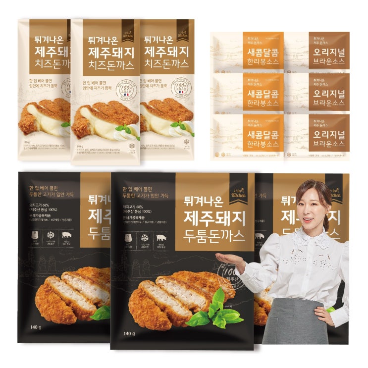 많이 찾는 이지혜 튀겨나온 수제 돈까스 치즈 등심 소스 세트 340g, 3세트 ··· 많이 찾는 이지혜 튀겨나온 수제 돈까스 치즈 등심 소스 세트 340g, 3세트 ···