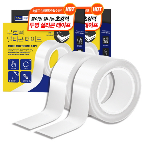 가성비 뛰어난 무로 초강력 다용도 실리콘 투명 양면 멀티콘 테이프, 2개(로켓배송) 추천합니다 가성비 뛰어난 무로 초강력 다용도 실리콘 투명 양면 멀티콘 테이프, 2개(로켓배송) 추천합니다