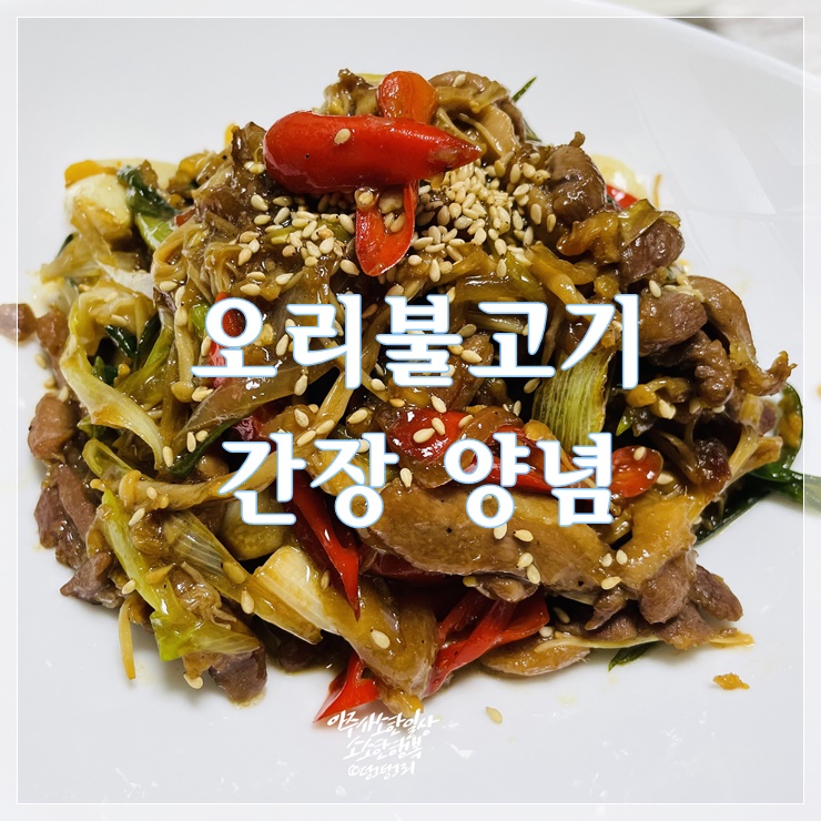  오리 불고기 간장 양념 레시피 이렇게 하면 완전 맛있어요