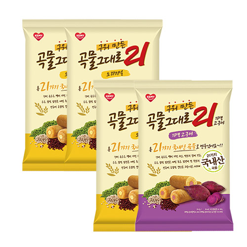 당신만 모르는 곡물그대로21 크리스피롤 4봉 세트(오리지널 3팩+자색고구마1팩), 150g 좋아요 당신만 모르는 곡물그대로21 크리스피롤 4봉 세트(오리지널 3팩+자색고구마1팩), 150g 좋아요