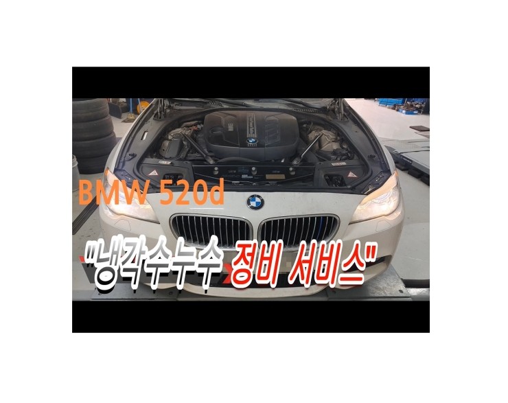 BMW520d 엔진에서 연기가나는 냉각수가 새는 고장+흡기막힘 꼼꼼하게 정비해드렸습니다 ,부천벤츠BMW수입차정비/냉각수누수수리/엔진오일누유정비전문점 부영수퍼카