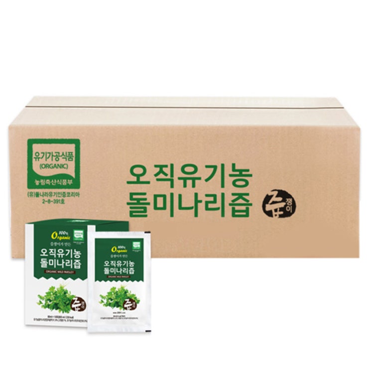 구매평 좋은 즙쟁이 오직 유기농 돌미나리즙, 80ml, 100개입(로켓배송) 추천합니다