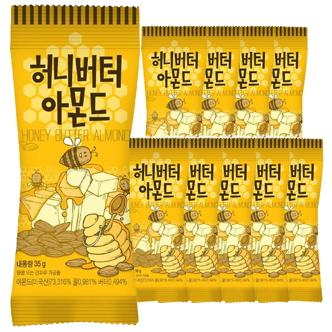 인기 많은 탐스팜 허니버터아몬드, 35g, 10개 ···