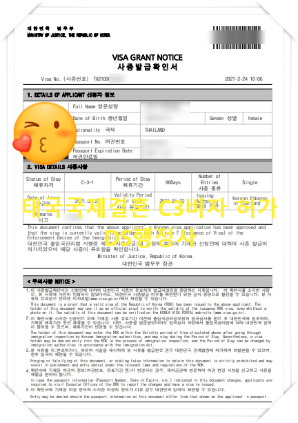 태국국제결혼 후 태국결혼비자 준비, C3비자 허가(태국인배우자 단기초청비자) 태국국제결혼 후 태국결혼비자 준비, C3비자 허가(태국인배우자 단기초청비자)