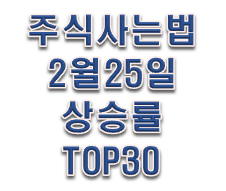  주식사는법 2월 25일 장마감시황