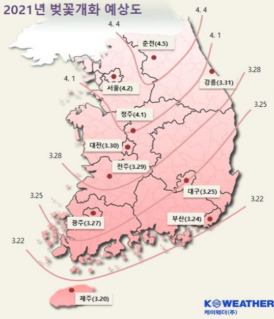 벚꽃 개화시기가 빠른 순서대로 정원 미달 속출하는 지방대의 현실