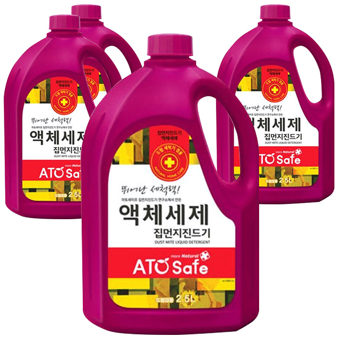 많이 팔린 아토세이프 집먼지진드기 액체세제 본품, 2.5L, 4개(로켓배송) 추천합니다