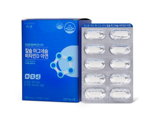  갱년기에 꼭 필요한 영양소를 한 알에 담은 바른 칼마디아연