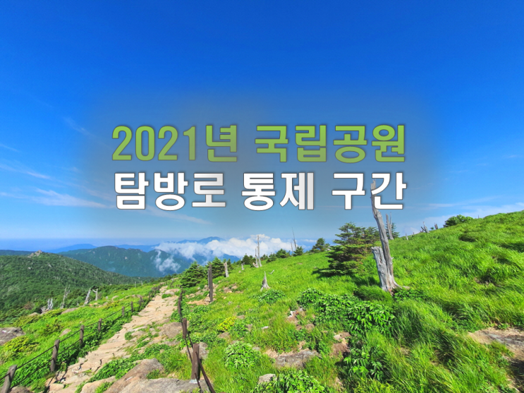  2021년 봄철 국립공원 탐방로 출입통제구간/국립공원통제/산불조심기간