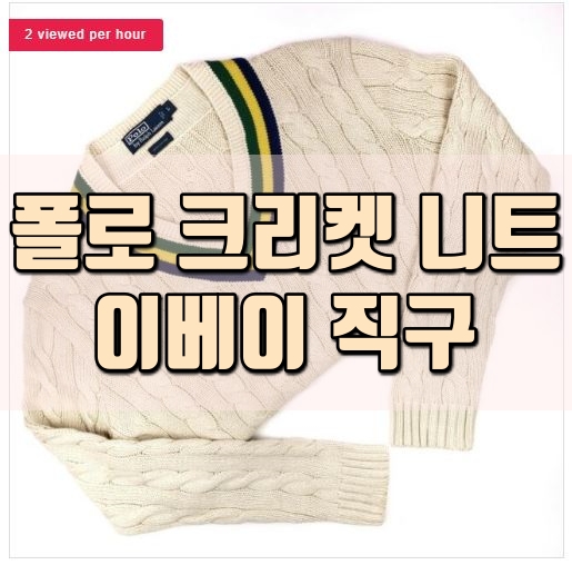  폴로 랄프로렌 크리켓 브이넥 니트 스웨터 미국 이베이 직구 방법 추천