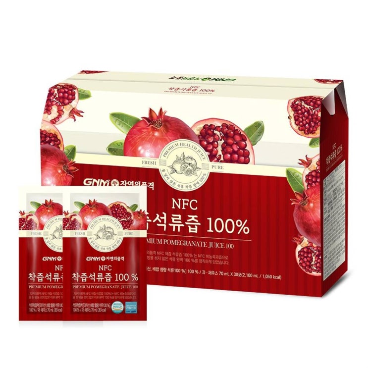  [할인정보] 자연의품격 NFC 착즙석류즙 100% 30포 18,620 원 15% 할인