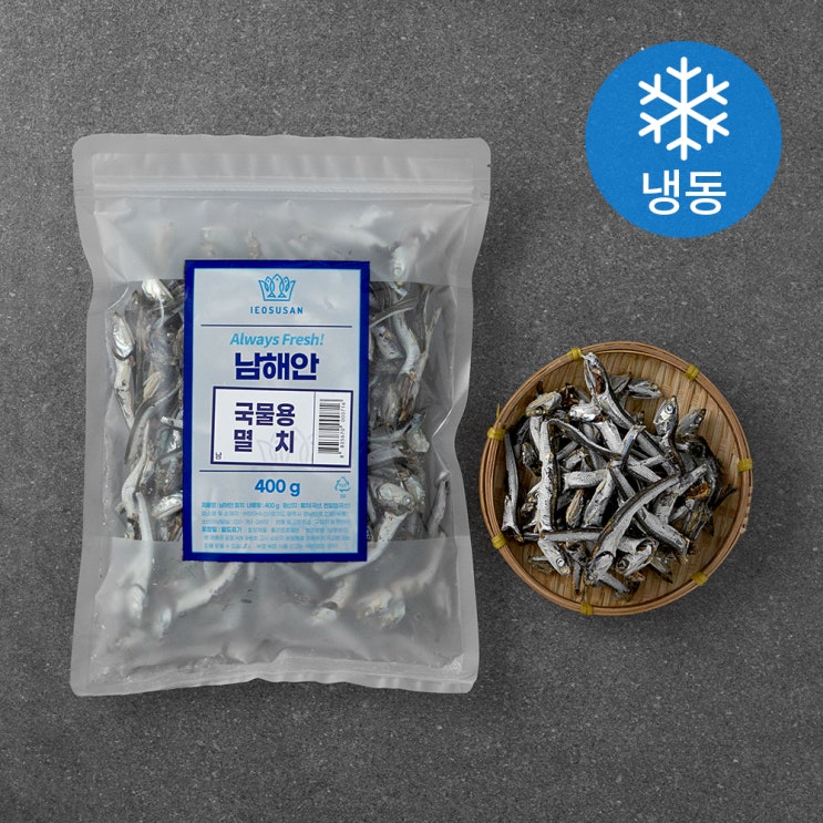 요즘 인기있는 이어수산 남해안 국물용 멸치 (냉동), 400g, 1봉(로켓배송) 좋아요