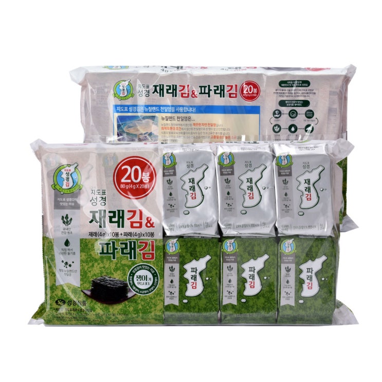 가성비 뛰어난 성경식품 지도표 재래식 성경식탁김 4g x 10p + 파래김 4g x 10p, 20개(로켓배송) ··· 가성비 뛰어난 성경식품 지도표 재래식 성경식탁김 4g x 10p + 파래김 4g x 10p, 20개(로켓배송) ···