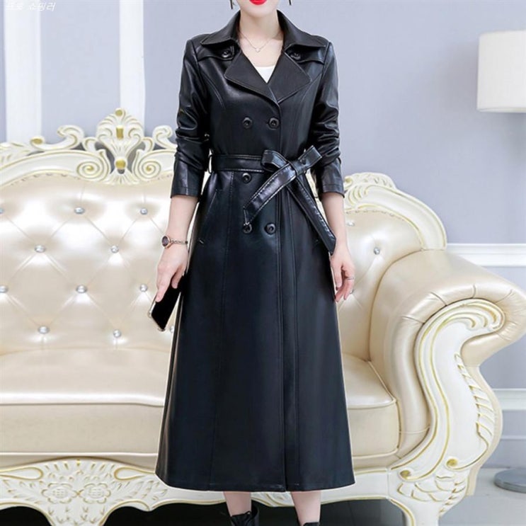  [추천특가] M-5XL 리얼레더 양가죽 더블버튼 트렌치 롱 가죽 자켓 트렌치코트 38,900 원 1% 할인