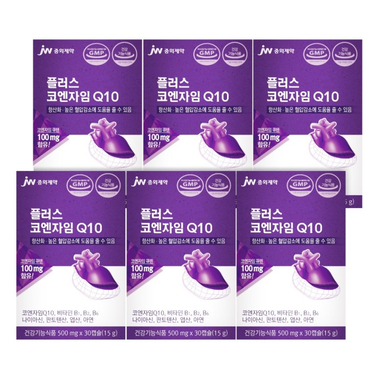 많이 팔린 JW중외제약 플러스 코엔자임 Q10 코큐텐 6개월분, 6박스 좋아요 많이 팔린 JW중외제약 플러스 코엔자임 Q10 코큐텐 6개월분, 6박스 좋아요
