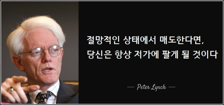  하락장엔 절망적인 상태니까 싹다 매도? 피터린치