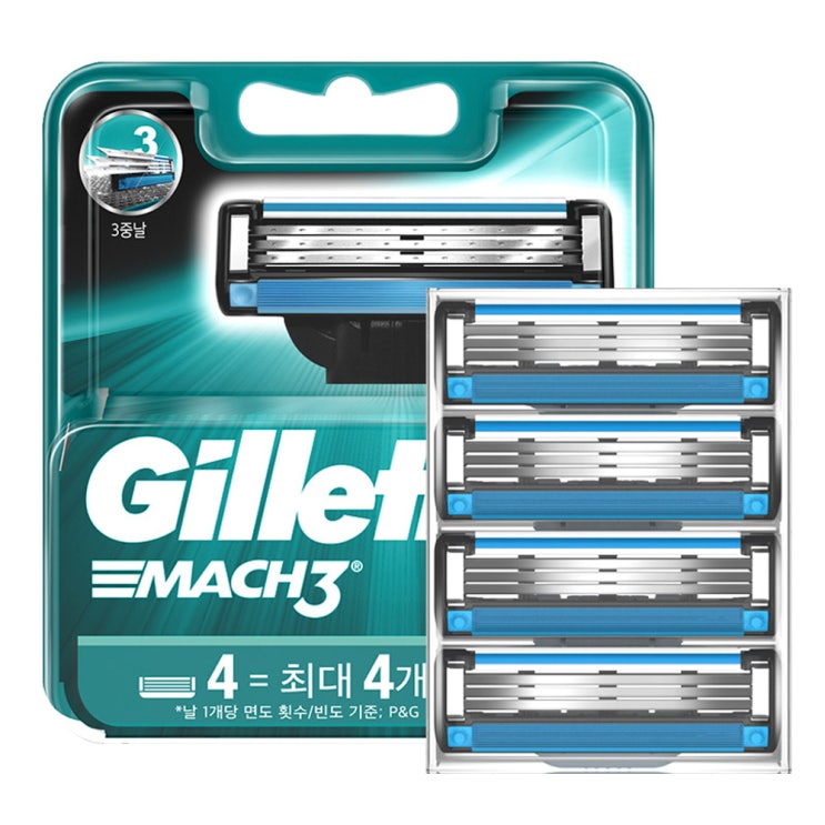 후기가 정말 좋은 질레트 마하3 오리지날 면도날, 4개입, 1개(로켓배송) ··· 후기가 정말 좋은 질레트 마하3 오리지날 면도날, 4개입, 1개(로켓배송) ···