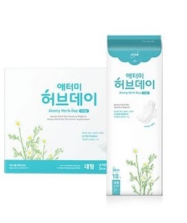  [친돈친산]애터미 허브데이 대형 생리대 날개형 / 허브데이 팬티라이너