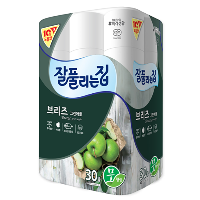 최근 많이 팔린 잘풀리는집 브리즈 그린애플 3겹 데코 화장지 25m, 30롤, 1팩(로켓배송) 추천합니다 최근 많이 팔린 잘풀리는집 브리즈 그린애플 3겹 데코 화장지 25m, 30롤, 1팩(로켓배송) 추천합니다