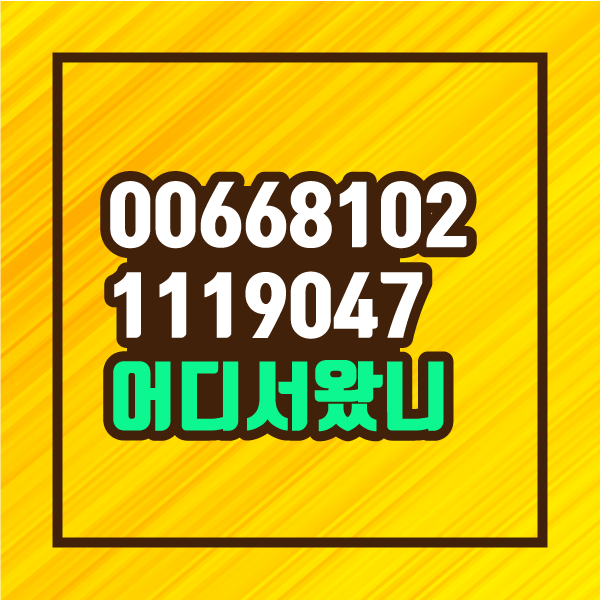  국제전화 006681021119047 정체?