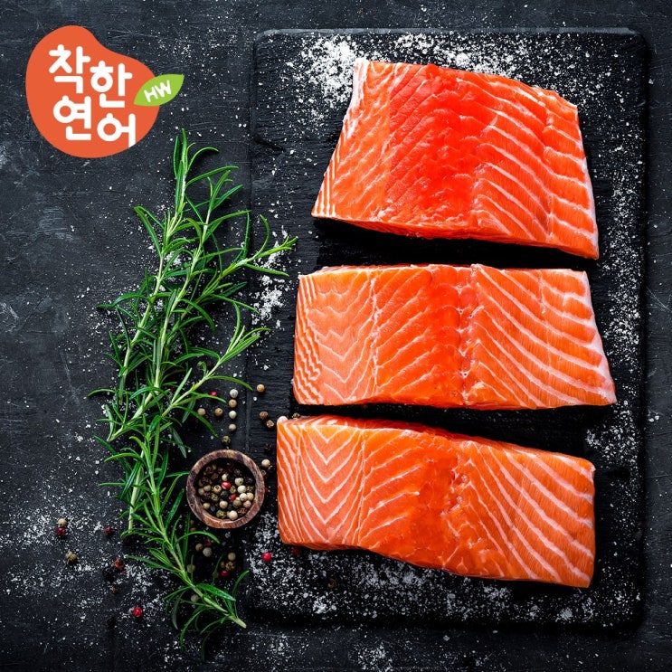 잘나가는 착한연어 알래스카 자연산 첨연어 필렛 1kg(컷팅벌크) 연어, 1개 ···