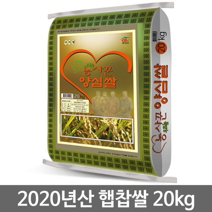 최근 많이 팔린 농사꾼 양심쌀 2020년 햅찹쌀 20kg 찹쌀 찹쌀백미, 1포 ···