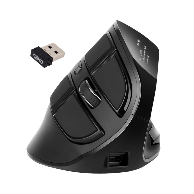인지도 있는 앱코 버티컬 OLED 인체공학 무선 마우스 WEM300, 혼합색상(로켓배송) ··· 인지도 있는 앱코 버티컬 OLED 인체공학 무선 마우스 WEM300, 혼합색상(로켓배송) ···