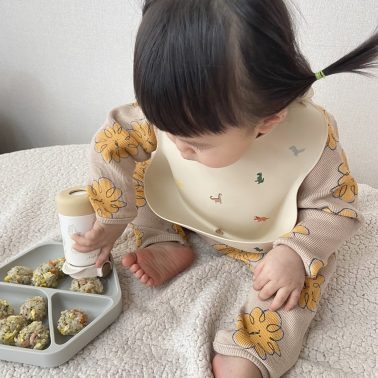  친환경 실리콘 턱받이 내돈내산 무쉬 mushie 어린이집준비물