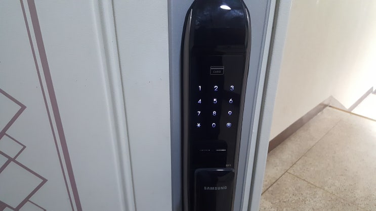 고장 난 현관문 디지털도어록 삼성 SHP-DP 730으로 교체 설치