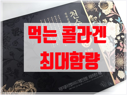  저분자 콜라겐 펩타이드 - 천수애진으로 쉽고 편하게 속광 채웠어요