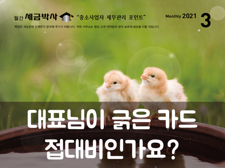  대표님이 긁은 카드, 접대비인가요?