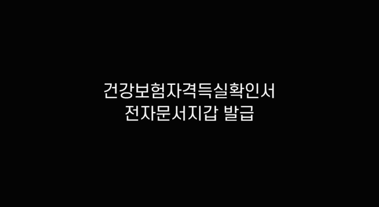  건강보험자격득실확인서 전자문서지갑 발급  방법