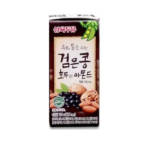 후기가 정말 좋은 삼육두유 검은콩 호두와아몬드 두유, 190ml, 48개 좋아요