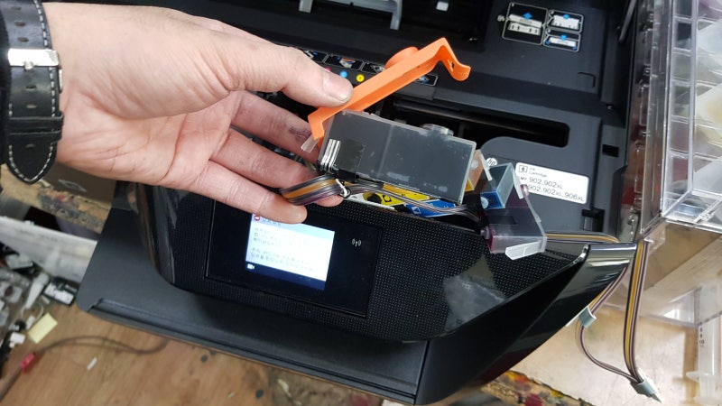 무한잉크 공기빼는 방법] Hp Officejet Pro 6968 외 : 네이버 블로그